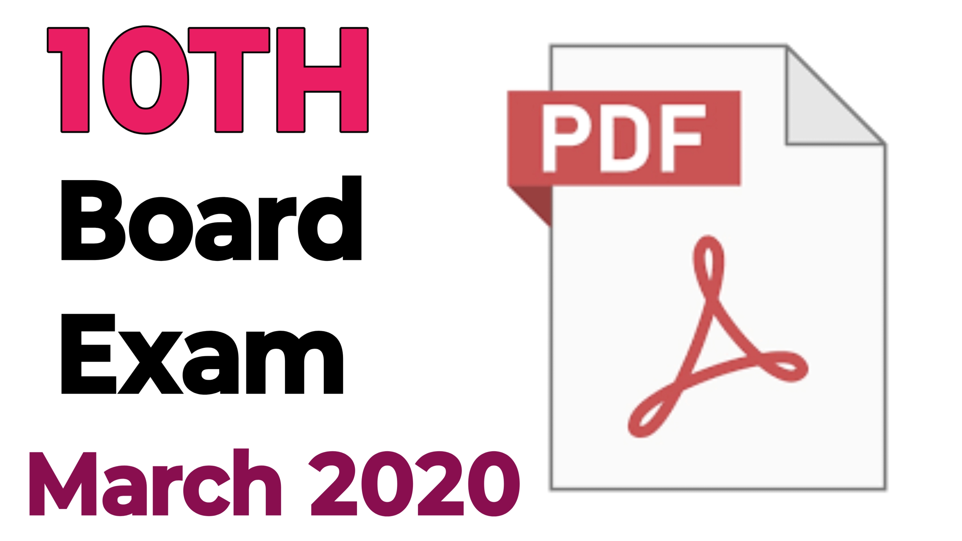 10TH  -  English ( March 2020 )